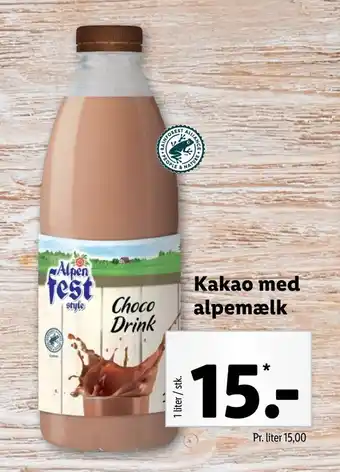 Lidl Kakao med alpemælk tilbud
