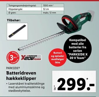Lidl Batteridreven hækkeklipper tilbud