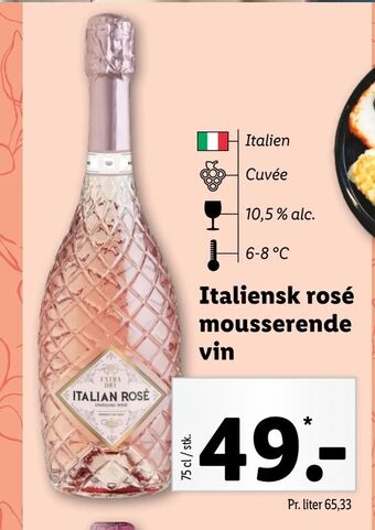 Lidl Italiensk rosé mousserende vin tilbud