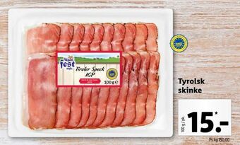 Lidl Tyrolsk skinke tilbud