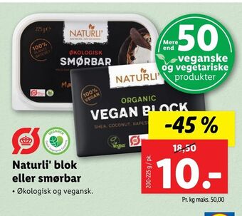 Lidl Naturli' blok eller smørbar tilbud