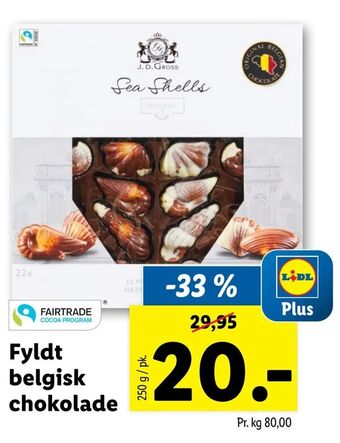 Lidl Fyldt belgisk chokolade tilbud