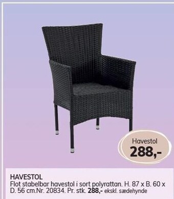 Daells Bolighus Havestol tilbud