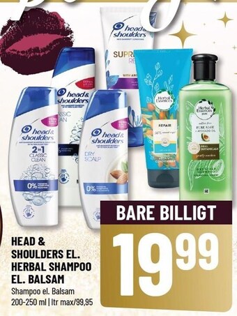 Løvbjerg Head & shoulders el. herbal Shampoo el. balsam tilbud