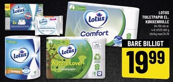 Løvbjerg Lotus toiletpapir el. Køkkenrulle tilbud