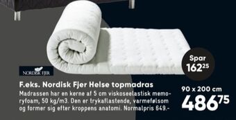Bilka Nordisk fjer topmadras tilbud