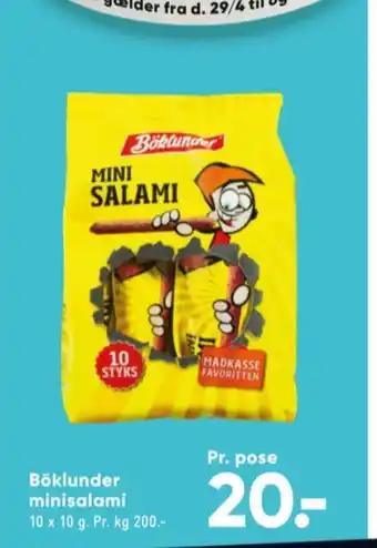 Bilka Böklunder salami tilbud