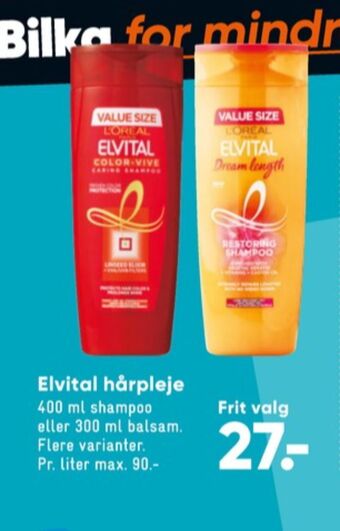 Bilka Elvital shampoo tilbud