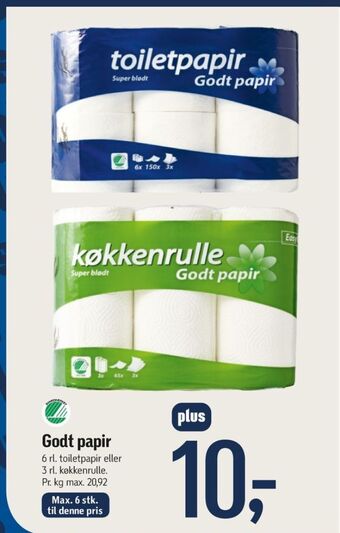 Føtex Godt papir toiletpapir tilbud