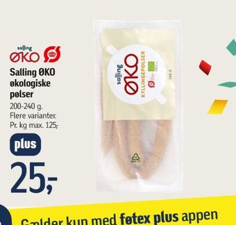 Føtex Salling øko kyllingepølser tilbud