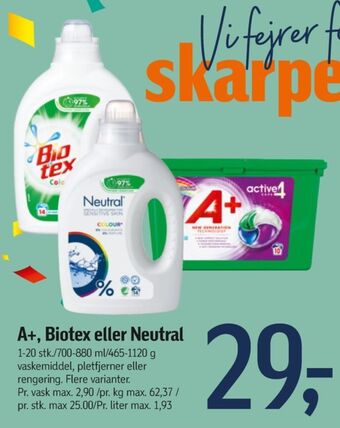 Føtex A+ vaskemiddel-tabs tilbud