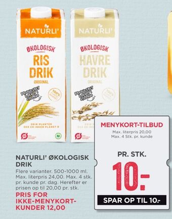 MENY Naturli' risdrik tilbud