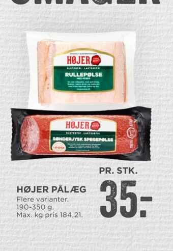 MENY Højer pølser rullepølse tilbud