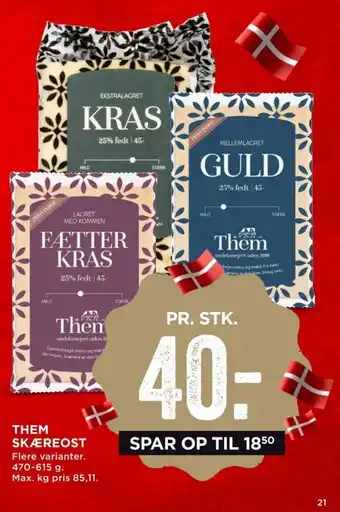 MENY Them ost skæreost kras tilbud