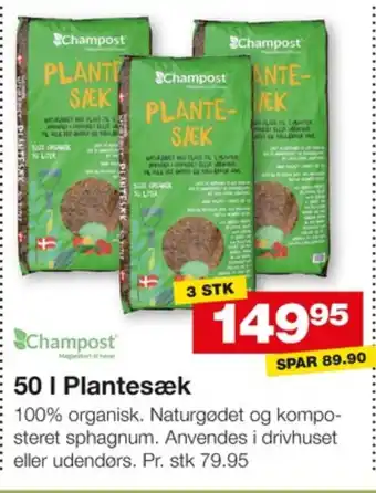 Bauhaus Champost plantesæk tilbud