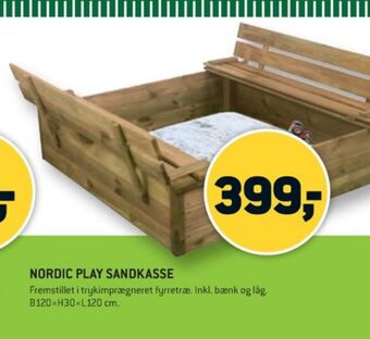XL-BYG Nordic play sandkasse tilbud