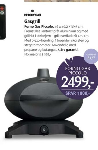 Kop & Kande Morsø gasgrill tilbud