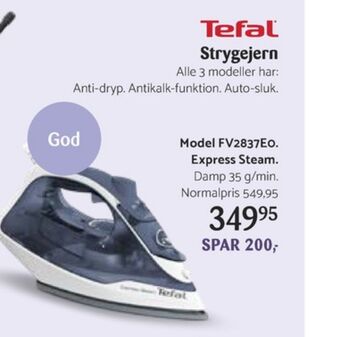 Kop & Kande Tefal strygejern tilbud