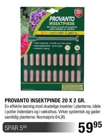 Land & Fritid Provanto insektpinde 20 x 2 gr tilbud