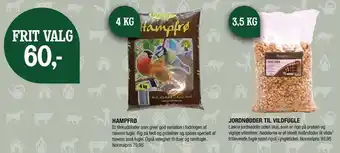 Land & Fritid Hampfrø el. jordnødder til vuldfugle tilbud