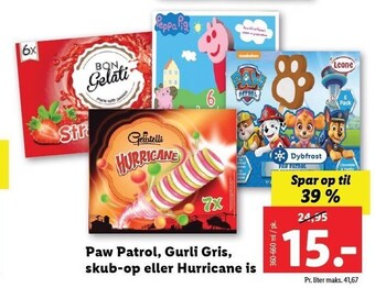 Lidl Paw Patrol, Gurli Gris, skub-op el. Hurricane is tilbud