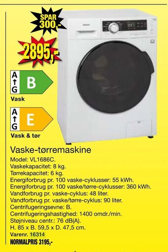 Harald Nyborg Vaske-tørremaskine tilbud
