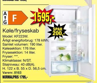 Harald Nyborg Køle/fryseskab tilbud