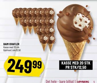 Løvbjerg Daim isvafler tilbud
