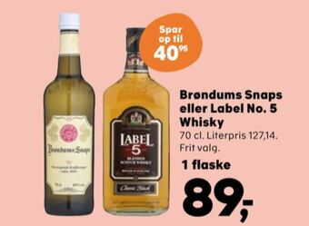 SuperBrugsen Brøndums snaps tilbud