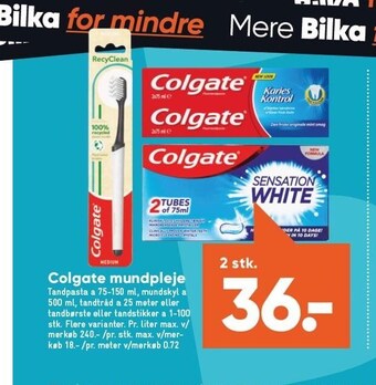 Bilka Colgate mundpleje tilbud
