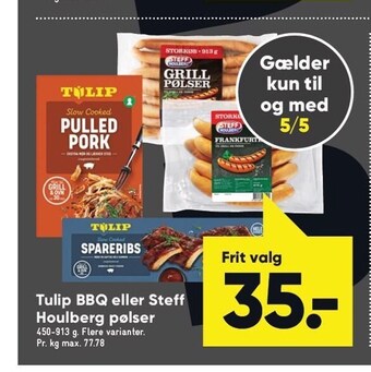 Bilka Tulip BBQ el. Steff Houlberg pølser tilbud