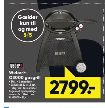 Bilka Weber Q3000 gasgrill tilbud