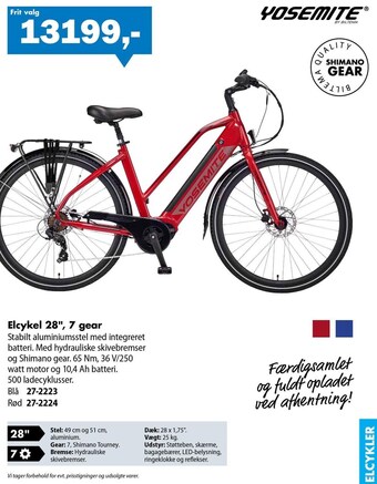 Biltema Elcykel 28'', 7 gear tilbud