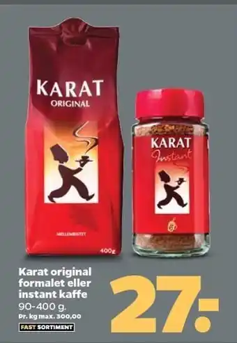 Netto Karat original formalet el. instant kaffe tilbud
