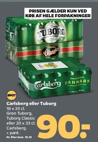 Netto Carlsberg el. Tuborg tilbud