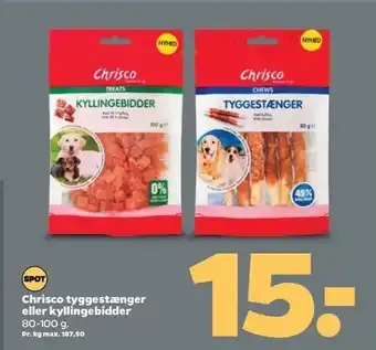 Chrisco tyggestænger el. kyllingebidder