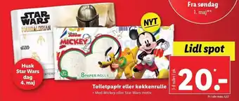 Lidl Toiletpapir el. køkkenrulle tilbud