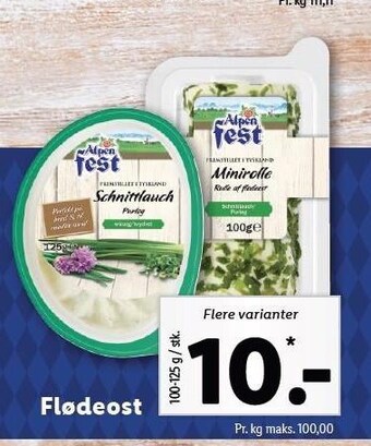 Lidl Flødeost tilbud