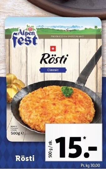 Lidl Rösti tilbud