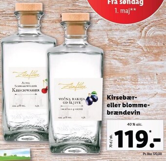 Lidl Kirsebær el. blommebrændevin tilbud