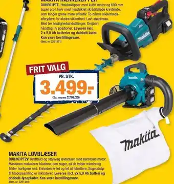 Stark Makita hækkeklipper el. løvblæser tilbud