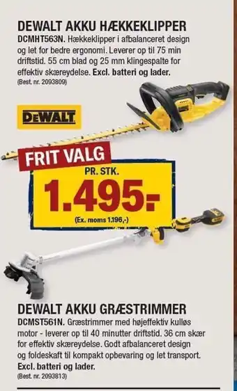 Dewalt akku græstrimmer el. hækkeklipper