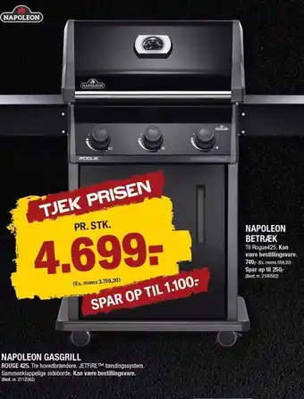 Napoleon betræk el. gasgrill