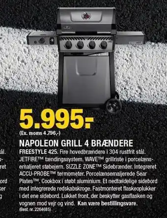 Napoleon grill 4 brændere