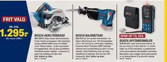 Stark Bosch AKKU Rundsav, Bosch Bajonetsav, Bosch Afstandsmåler tilbud