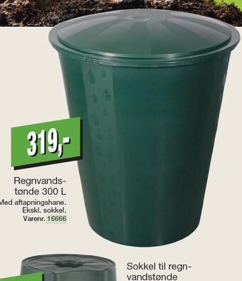 Regnvandstønde 300 L