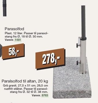 Harald Nyborg Parasolfod tilbud