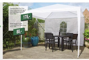 Harald Nyborg Havepavillon 3 x 3 m tilbud