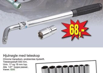 Harald Nyborg Hjulnøgle med teleskop tilbud