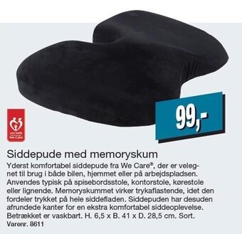 Harald Nyborg Siddepude med memoryskum tilbud